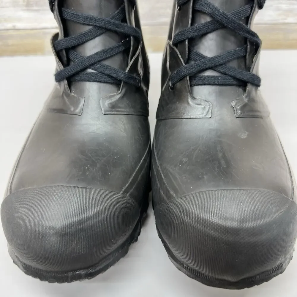 Vintage Hood QMC US Military Mickey Mouse Rubber Boots Black Lace Up Size 8R